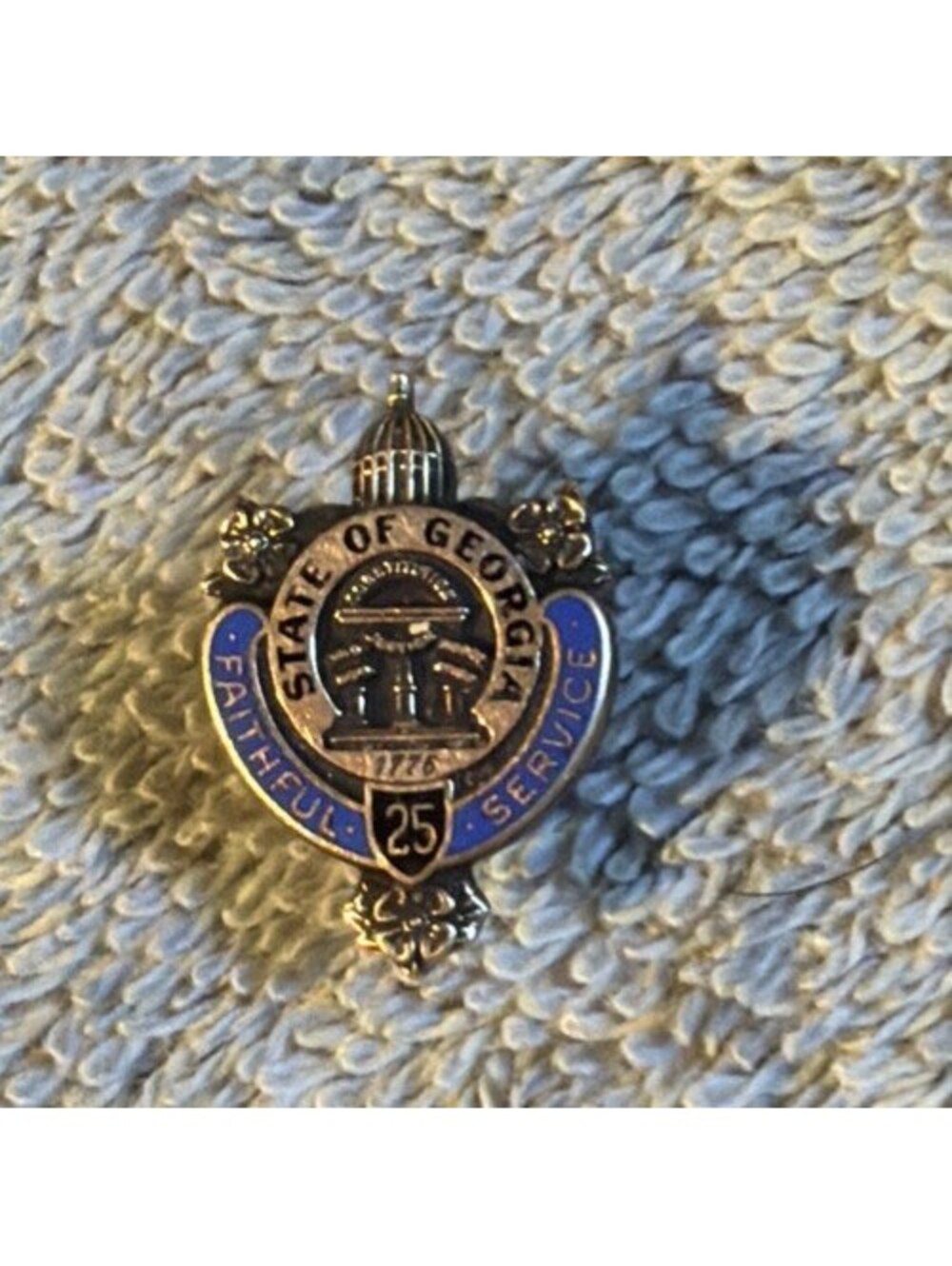 Georgia State 25 Years Pin Award 1/10 10k Gold Filled Faithful Service Employee